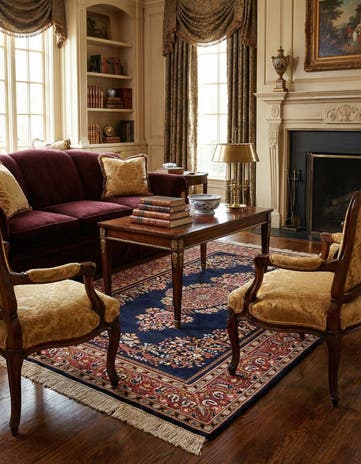 4' x 6' Hand Knotted Kerman Oriental Wool Rug