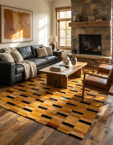 5' x 8' Cowhide - Patchwork Rug