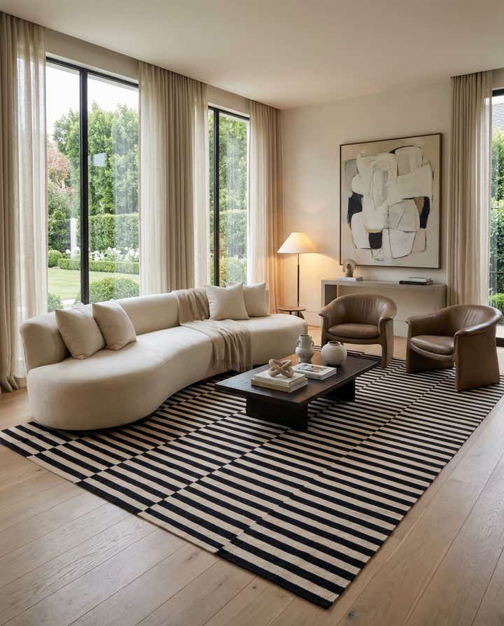 8' 2 x 11' 3 Hand Woven Kilim Modern Wool Rug