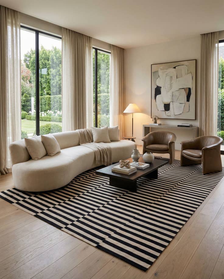 Detail image of 8' 2 x 11' 3 Hand Woven Kilim Modern Wool Rug