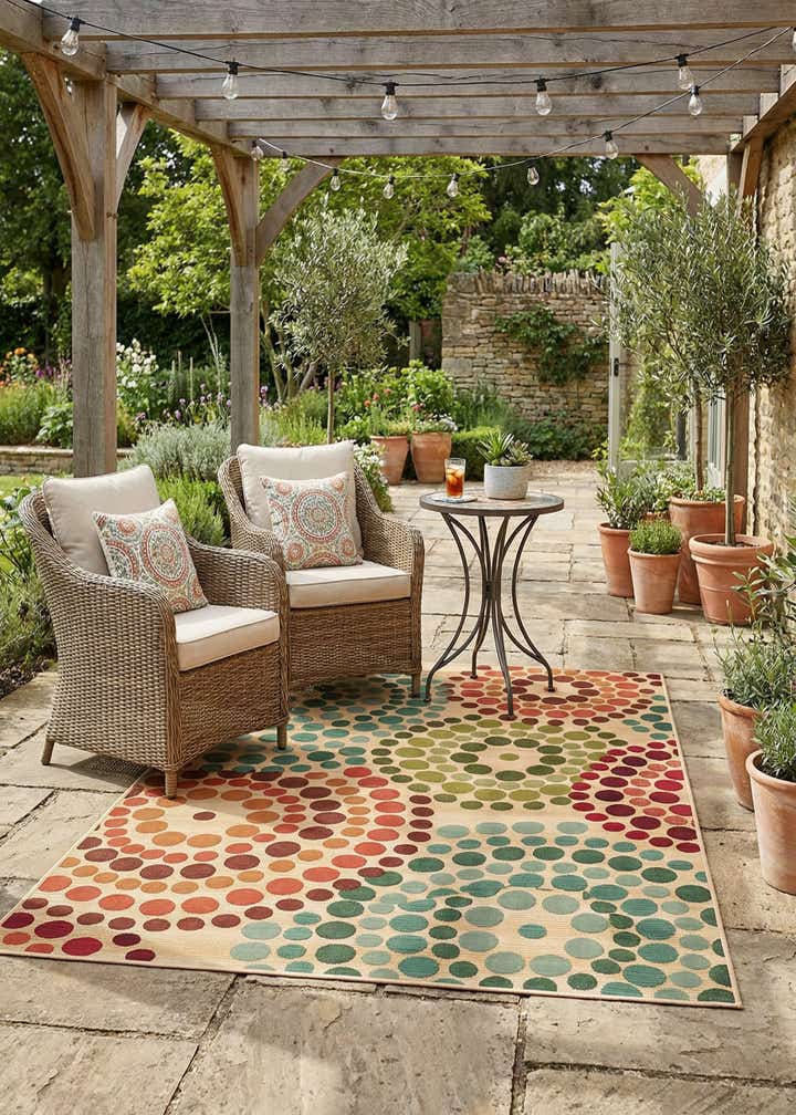 4' x 6' Easy-Clean Modern Indoor / Outdoor Rug