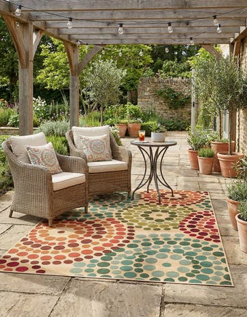 4' x 6' Easy-Clean Modern Indoor / Outdoor Rug