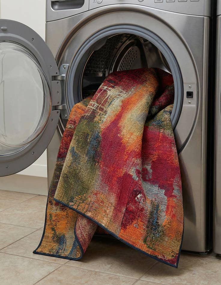 Detail image of 7' x 10'  Washable Modern Indoor / Outdoor Rug