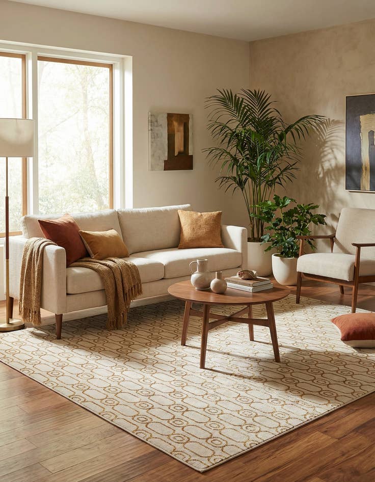 Detail image of  7' 10 x 7' 10 Vogue Geo Square Rug