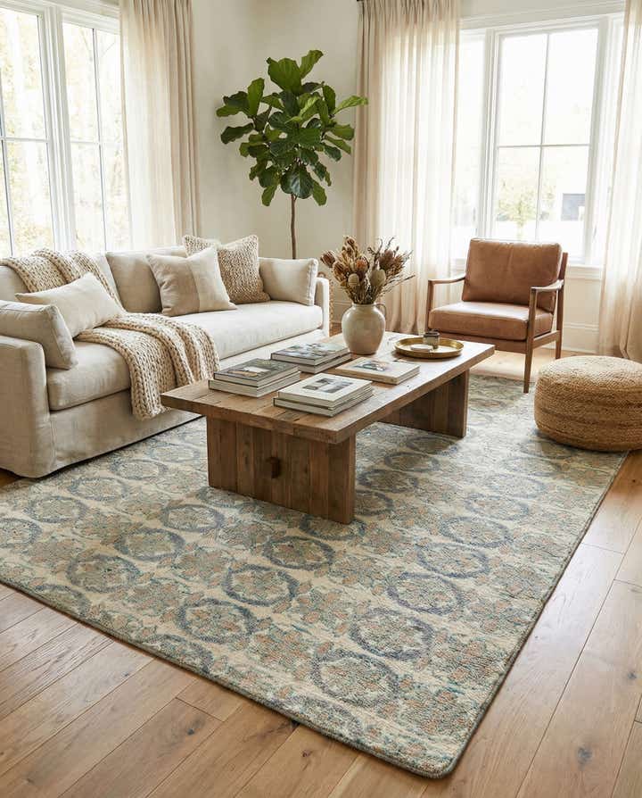 5' 6 x 8' 4 Hand Knotted Darya Wool Rug