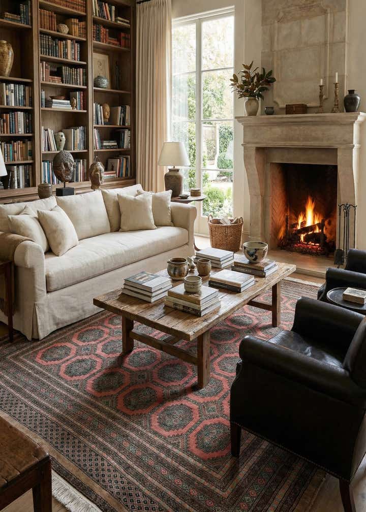 8' 5 x 9' 11 Hand Knotted Bokhara Oriental Wool Rug