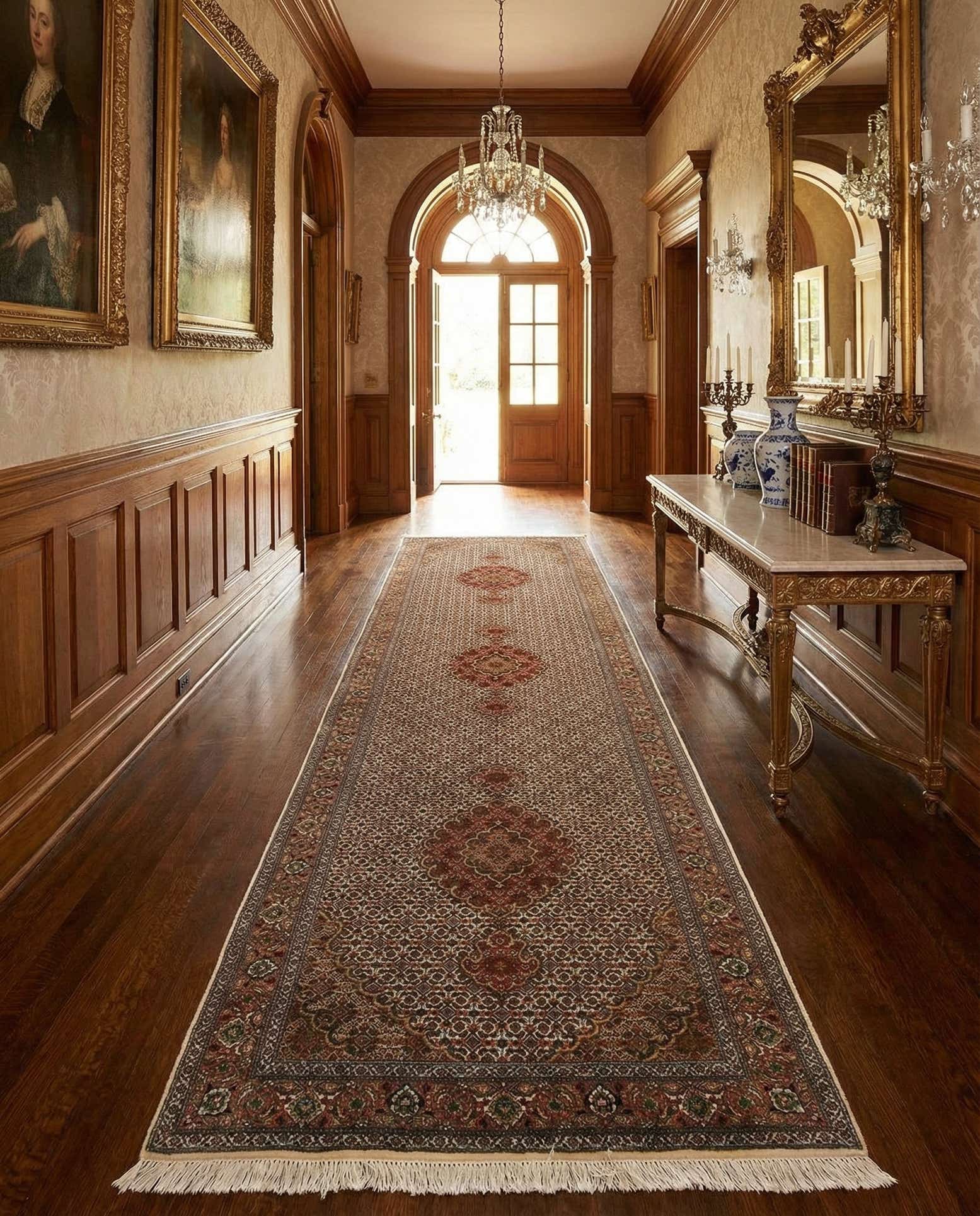 3' 6 x 13' 3 Tabriz Wool Runner Rug