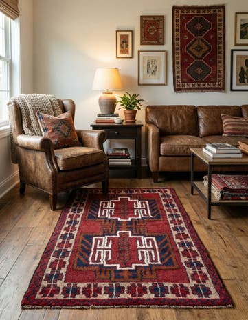 2' 10 x 4' 5 Hand Knotted Balouch Persian Wool Rug