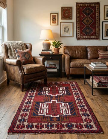 2' 10 x 4' 5 Hand Knotted Balouch Persian Wool Rug