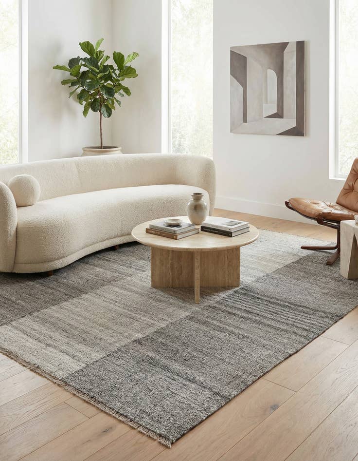 Detail image of  8' 2 x 9' 8  Hand Woven Kilim Modern Wool Rug