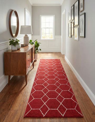 2' 7 x 12' Lattice Frieze Runner Rug