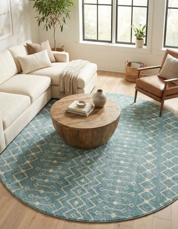 10' x 10' Moroccan Trellis Round Rug