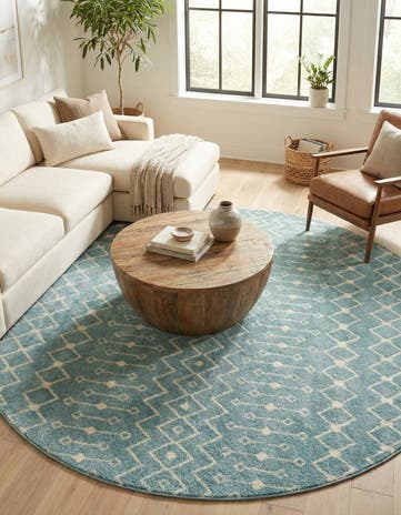 10' x 10' Moroccan Trellis Round Rug