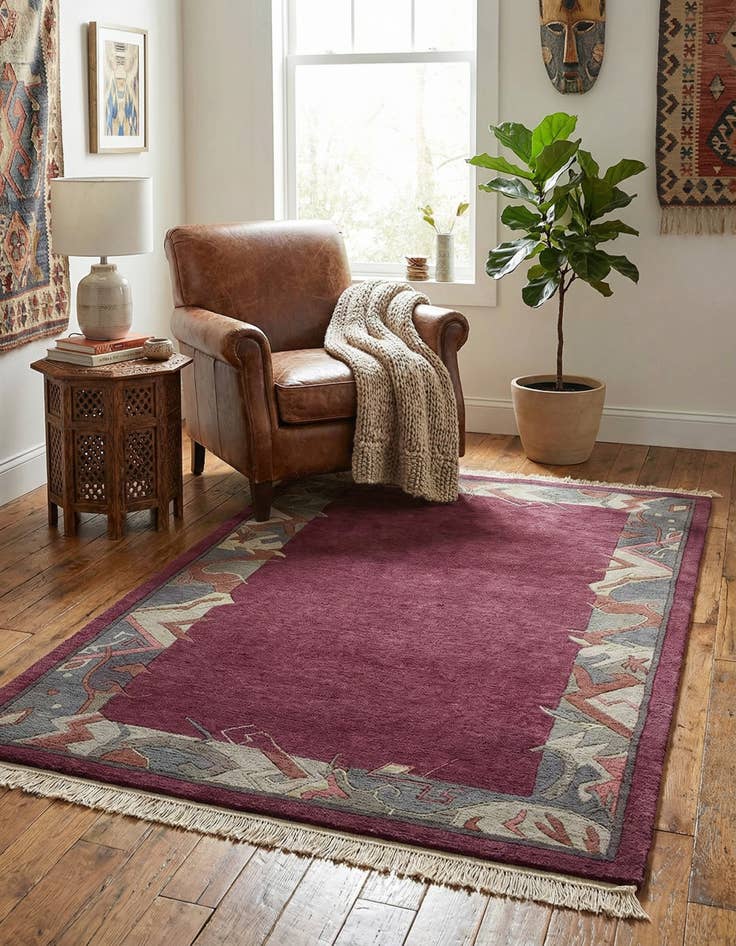 Detail image of  3' x 5' 6  Hand Knotted Nepal Wool Rug