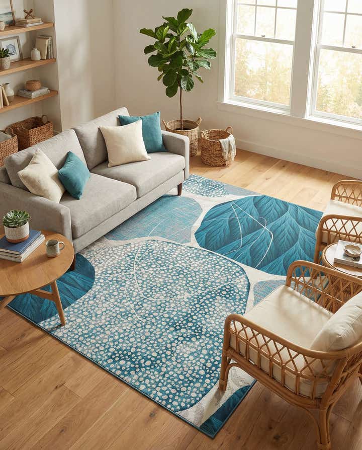 7' 10 x 10' Easy-Clean Modern Indoor / Outdoor Rug