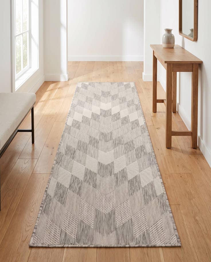 Detail image of 2' x 8' Easy-Clean Modern Indoor / Outdoor Runner Rug