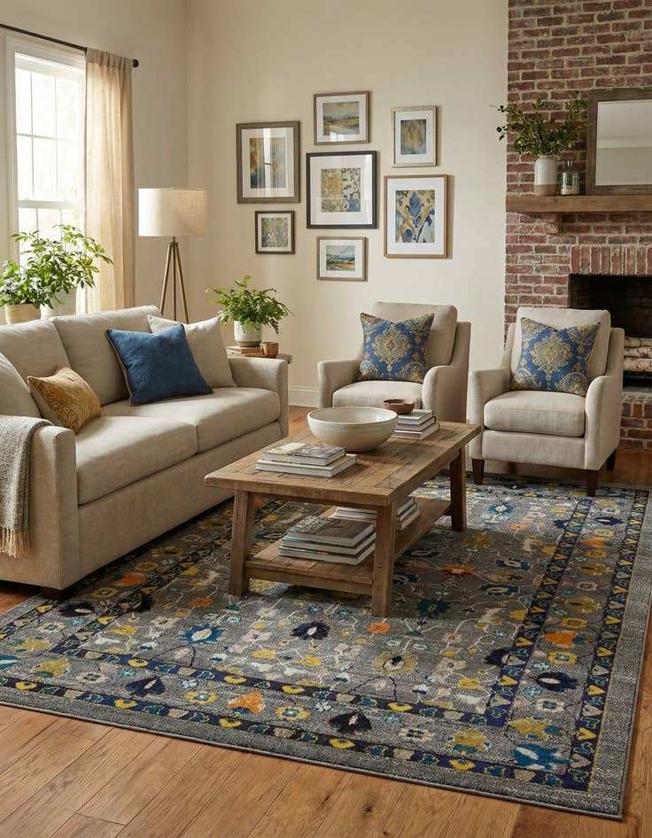 Detail image of 9' x 12'  Washable Palazzo Rug