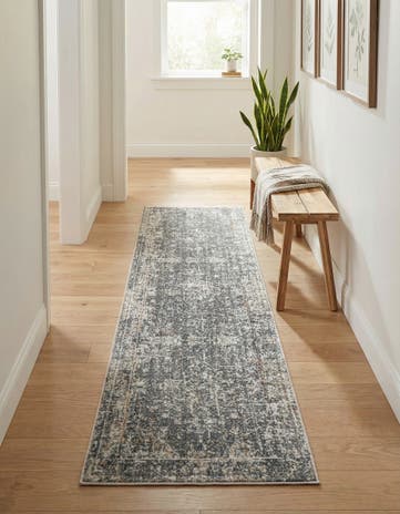 Fume Gray Santiago Runner Rug