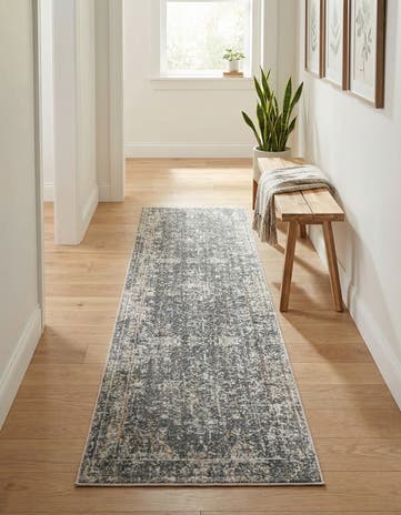 Fume Gray Santiago Runner Rug