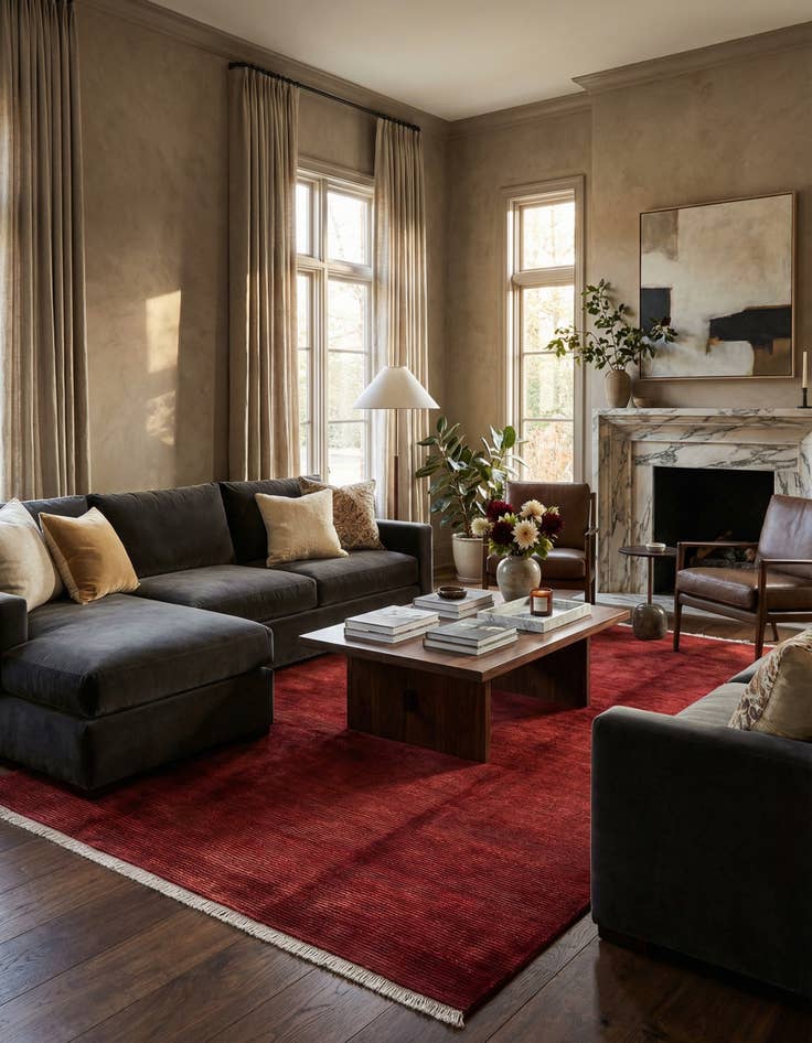 Detail image of 6' 6 x 9' 11  Hand Knotted Darya Wool Rug