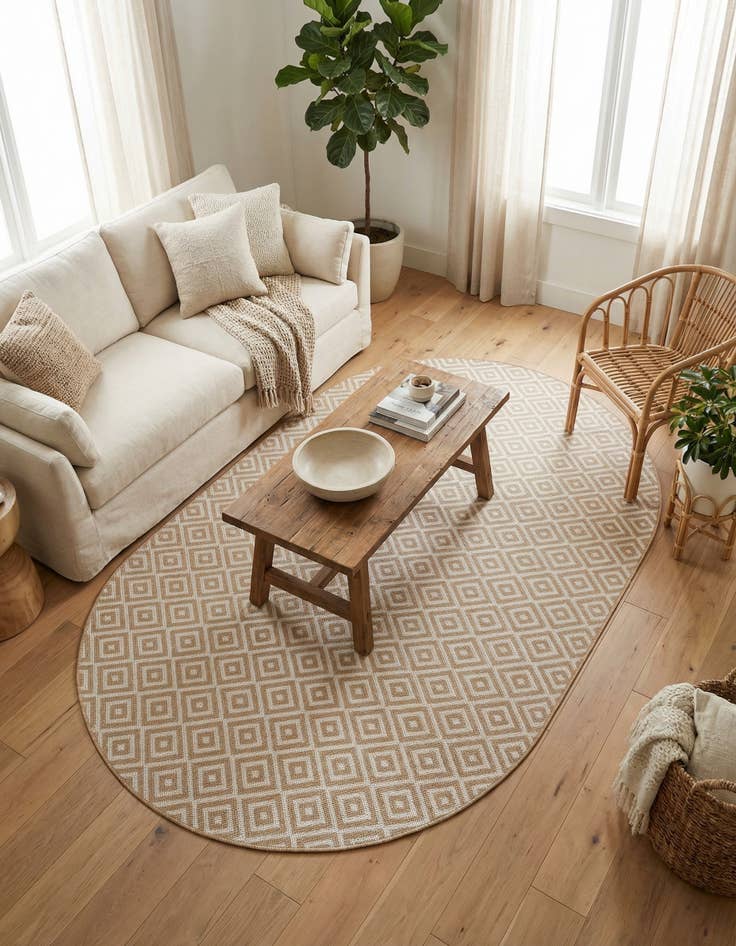 Detail image of 5' 3 x 8' Easy-Clean Jill Zarin Costa Rica Indoor / Outdoor Oval Rug