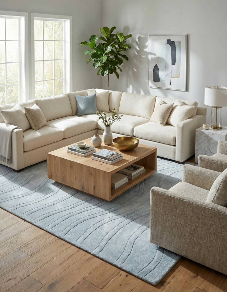 Detail image of 6' 7 x 9' 9  Hand Knotted Darya Wool Rug