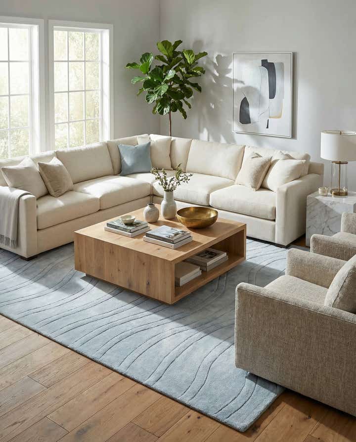 6' 7 x 9' 9 Hand Knotted Darya Wool Rug