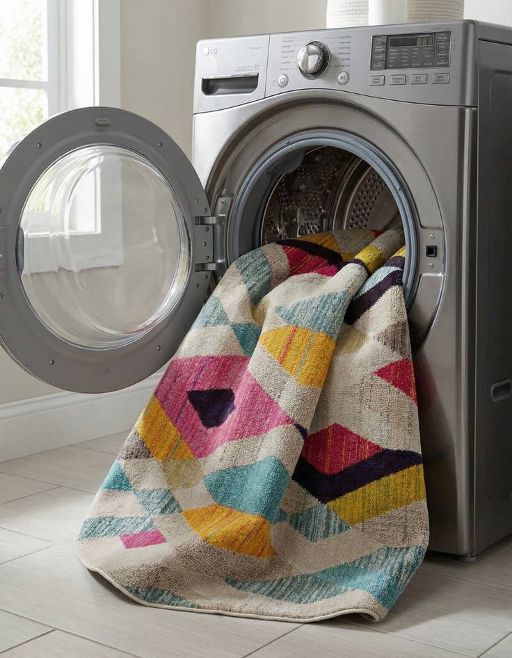 Detail image of  8' x 8'  Washable Mesa Round Rug