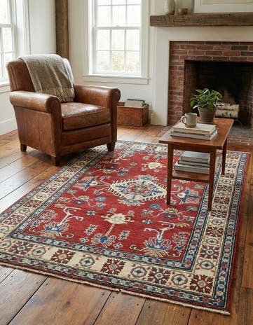 3' 10 x 5' 10 Hand Knotted Kazak Rug