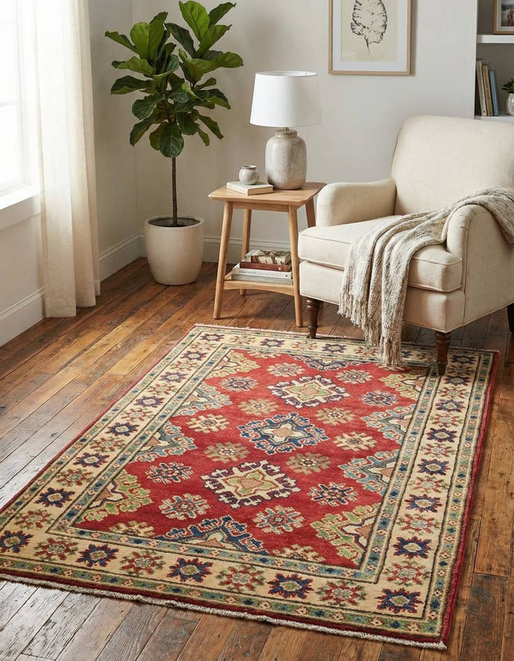 Detail image of 2' 9 x 4' 3  Hand Knotted Kazak Rug