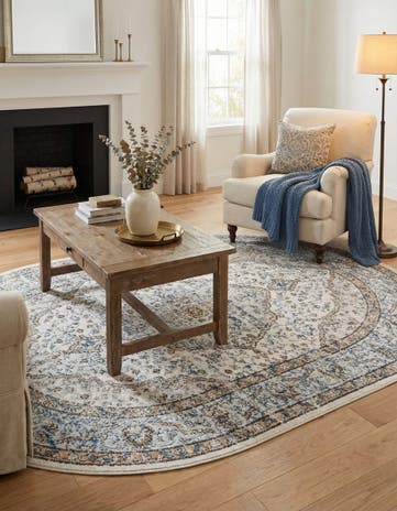Blue Nyla Oval Rug