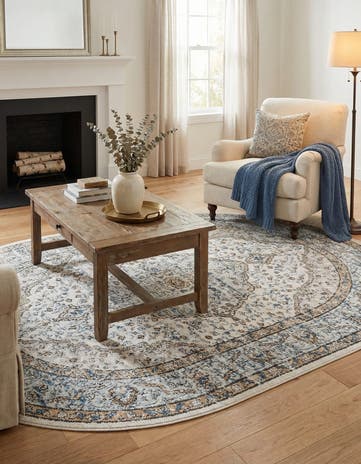 Blue Nyla Oval Rug