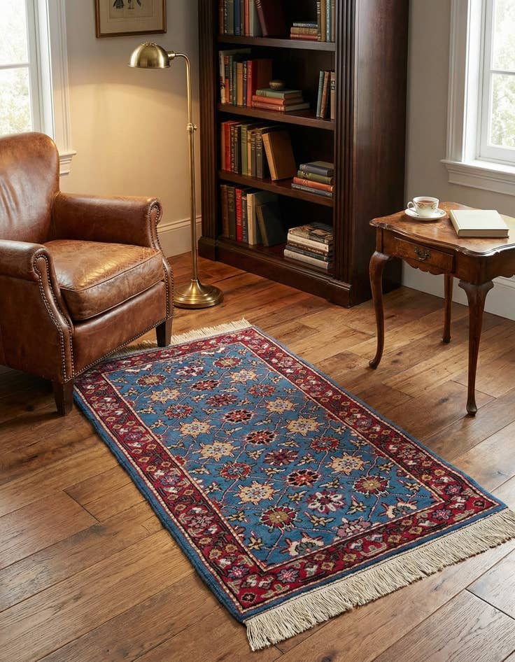 Detail image of 2' 6 x 4' 1  Hand Knotted Hamedan Persian Wool Rug