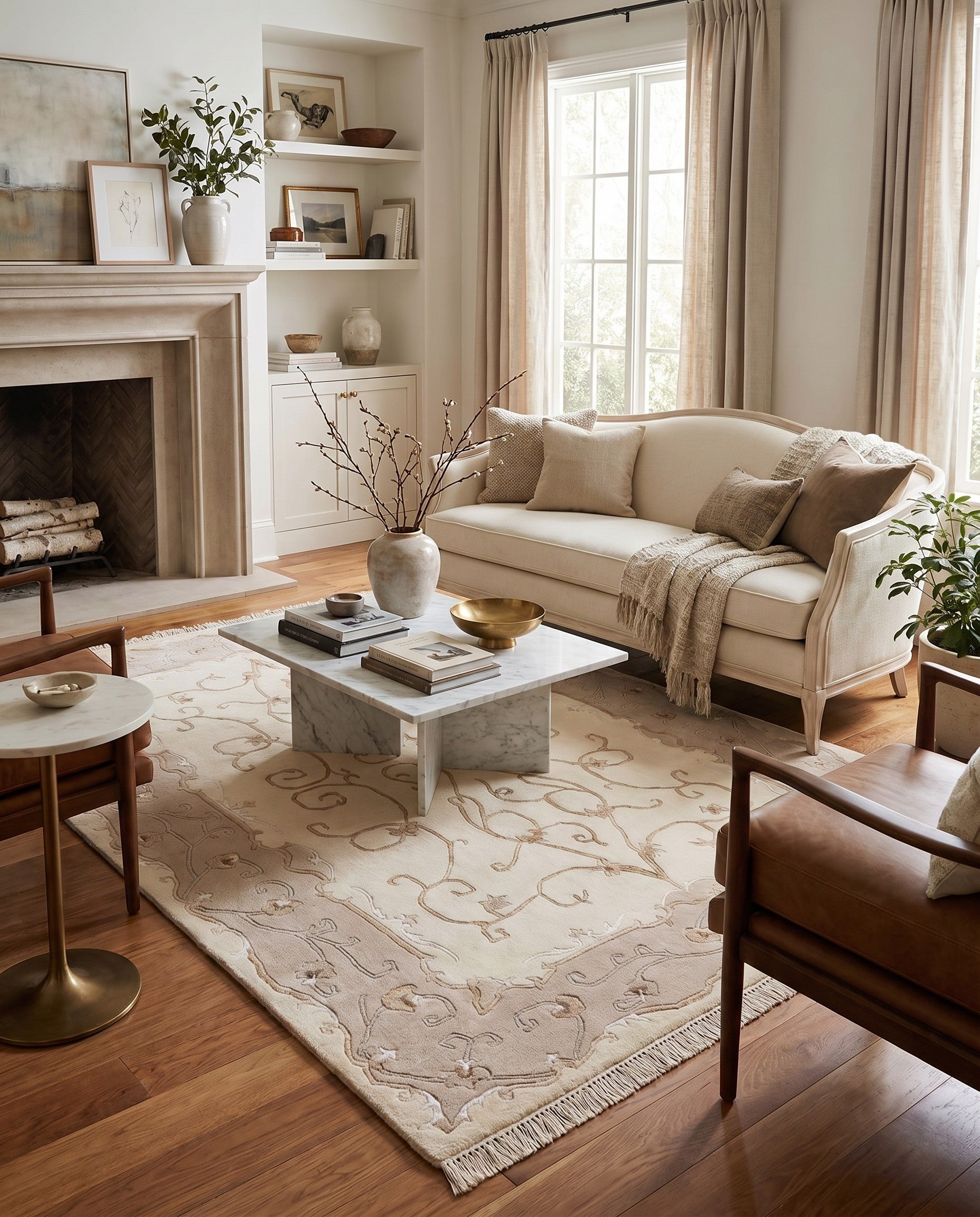 4' 1 x 5' 11 Hand Knotted Darya Wool Rug
