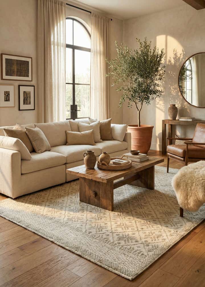 7' 10 x 9' 10 Hand Knotted Moroccan Wool Rug