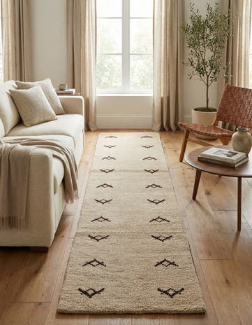2' 9 x 11' 8 Hand Knotted Moroccan Wool Runner Rug