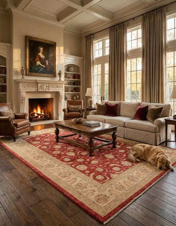 10' x 13' Hand Knotted Peshawar Ziegler Rug