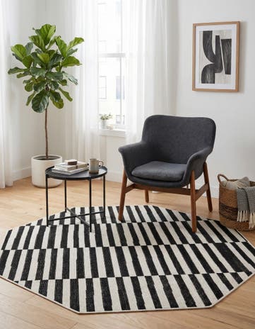 Black SoHo Octagon Rug