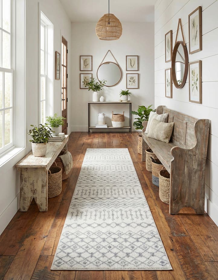 2' 7 x 12' Moroccan Trellis Runner...