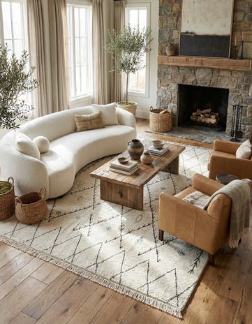 8' x 10' 8 Hand Knotted Moroccan Wool Rug