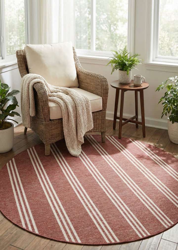 7' x 7' Easy-Clean Jill Zarin Indoor / Outdoor Round Rug