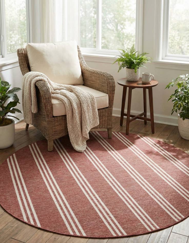 Detail image of 7' x 7'  Washable Jill Zarin Indoor / Outdoor Round Rug