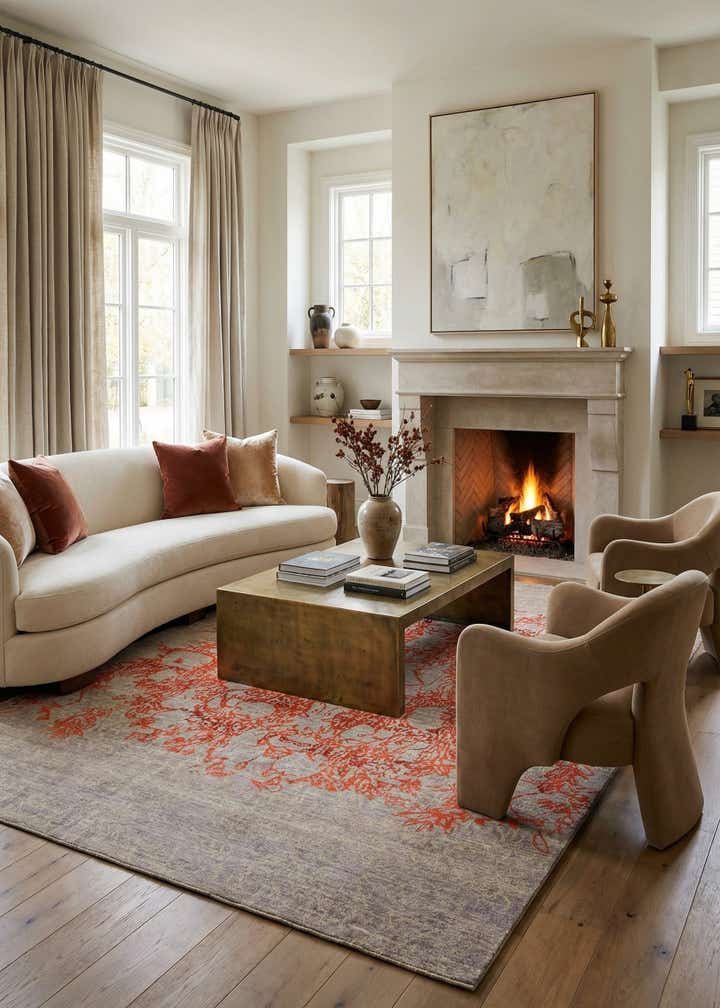 6' 9 x 9' 5 Hand Knotted Anar Rug