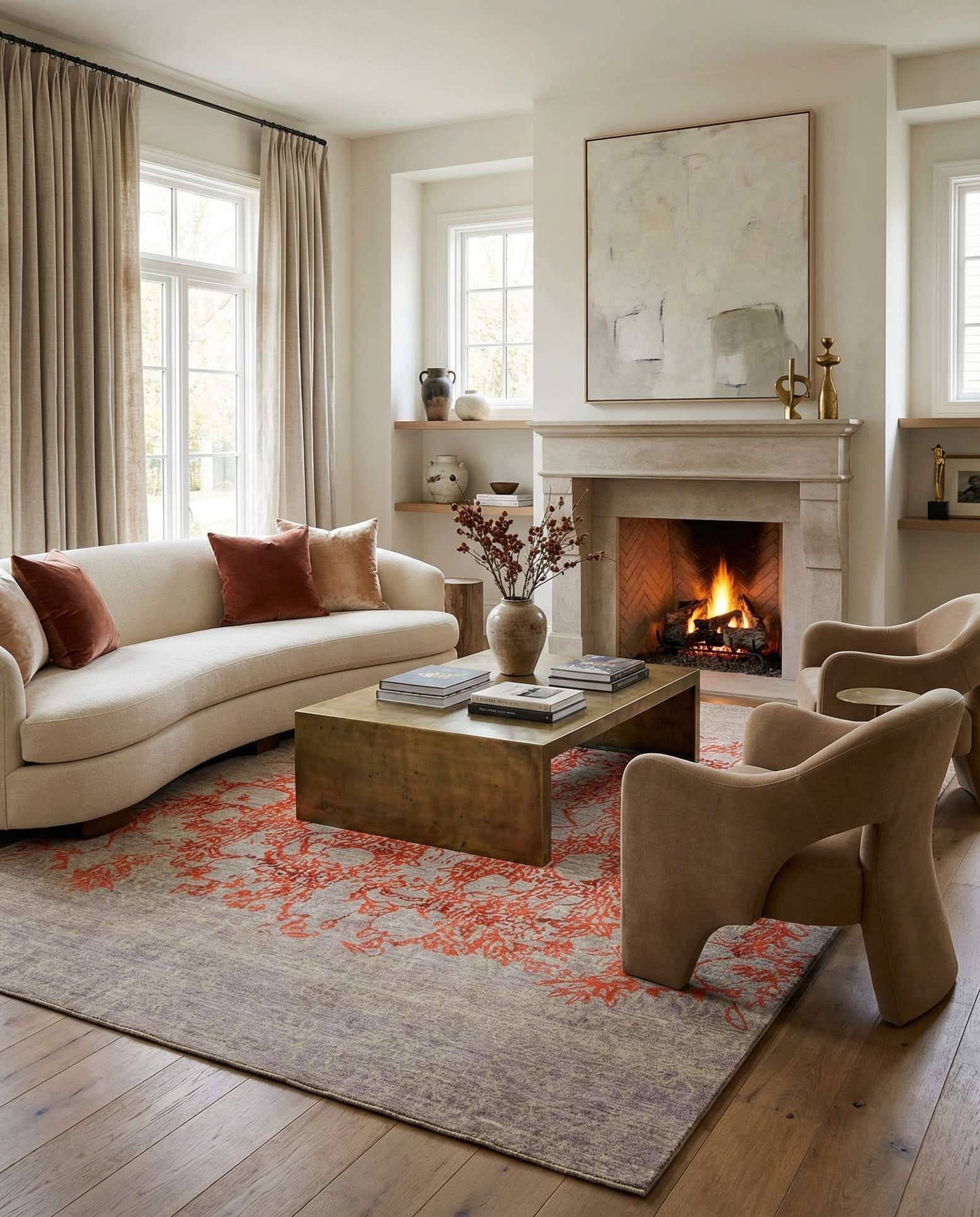 6' 9 x 9' 5 Hand Knotted Anar Rug