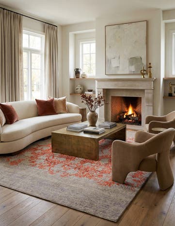 6' 9 x 9' 5 Hand Knotted Anar Rug
