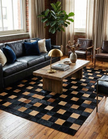 5' 1 x 7' 11 Cowhide - Patchwork Rug