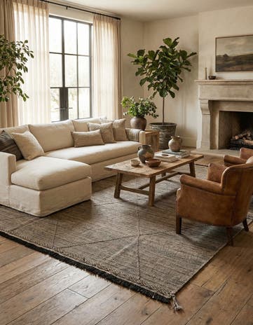 8' 5 x 9' 8 Hand Knotted Moroccan Wool Rug