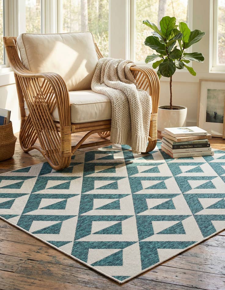Detail image of 1' 4 x 1' 4  Washable Jill Zarin Napa Indoor / Outdoor Sample Rug
