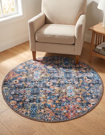 Washable Timeless Round Rug