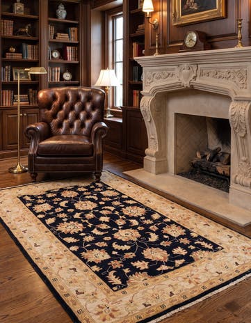 3' 11 x 6' 2 Hand Knotted Ziegler Rug